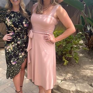 Light blush reformation dress